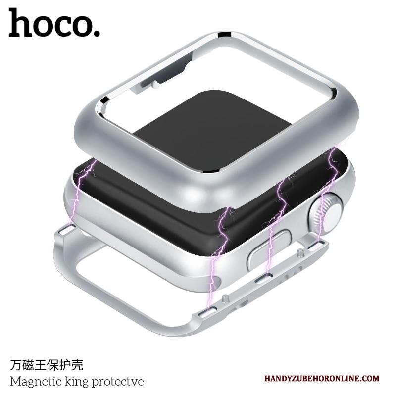 Apple Watch Series 1 Bescherming Accessoires Magnetisch Hoes Metaal Zwart Hoesje