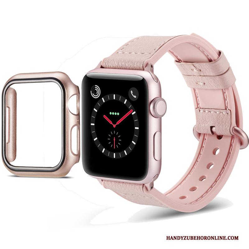 Apple Watch Series 1 Vintage Kleur Hoes Hoesje Klittenband Bescherming Zwart