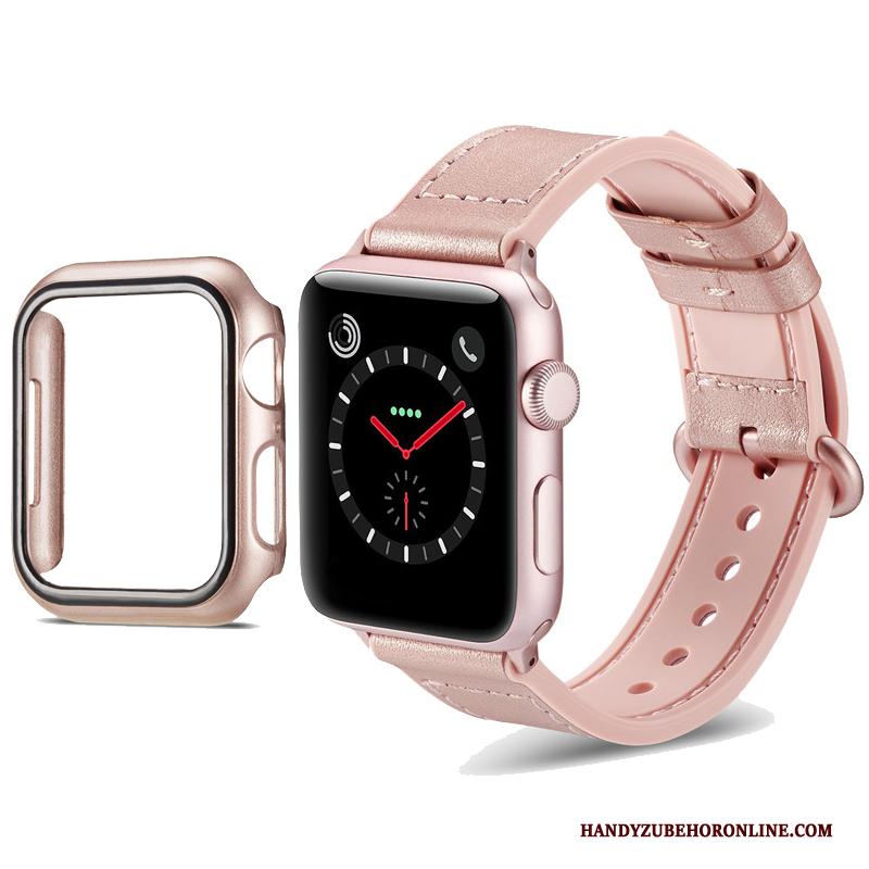 Apple Watch Series 1 Vintage Kleur Hoes Hoesje Klittenband Bescherming Zwart