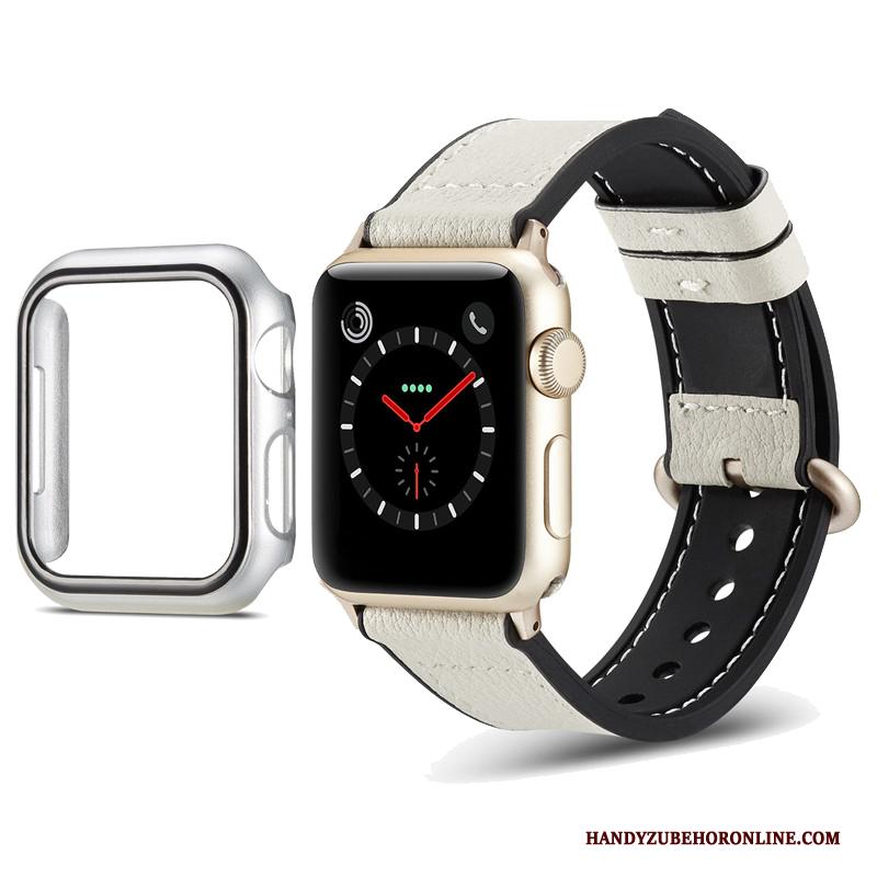 Apple Watch Series 1 Vintage Kleur Hoes Hoesje Klittenband Bescherming Zwart