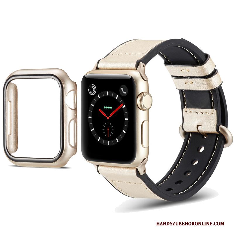 Apple Watch Series 1 Vintage Kleur Hoes Hoesje Klittenband Bescherming Zwart