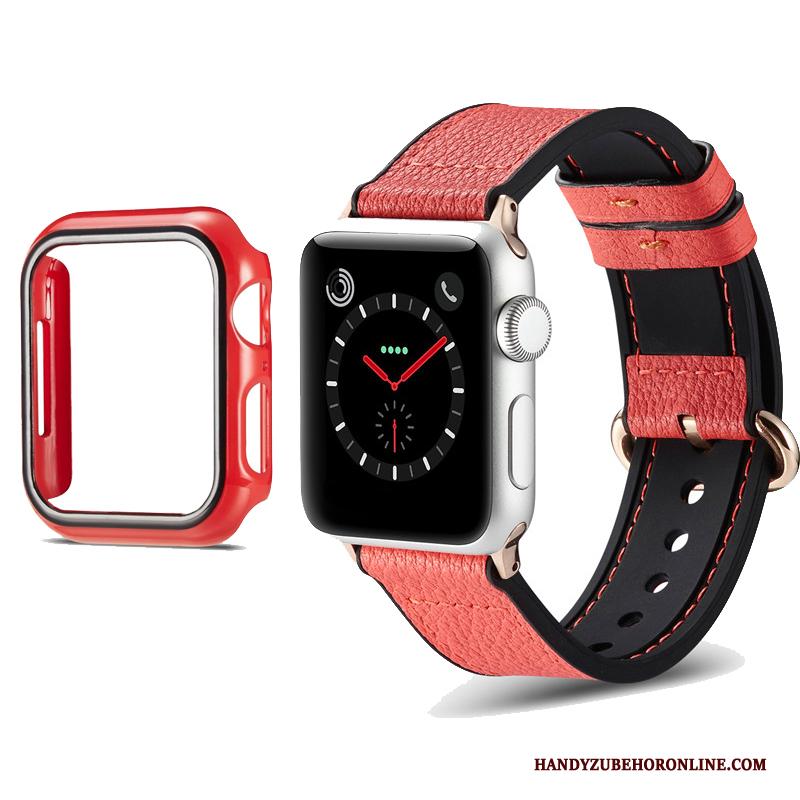 Apple Watch Series 1 Vintage Kleur Hoes Hoesje Klittenband Bescherming Zwart