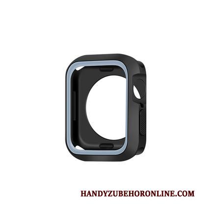 Apple Watch Series 2 Bescherming Siliconen Hoesje Zwart Anti-fall Twee Kleuren Persoonlijk