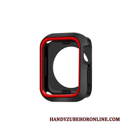 Apple Watch Series 2 Bescherming Siliconen Hoesje Zwart Anti-fall Twee Kleuren Persoonlijk