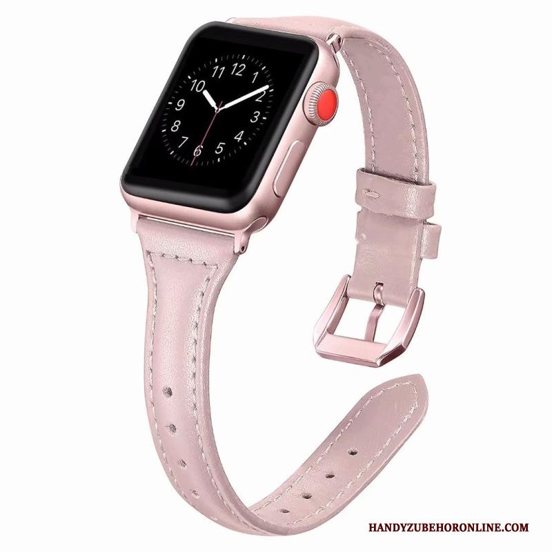 Apple Watch Series 2 Hoesje Fijne Roze Echt Leer