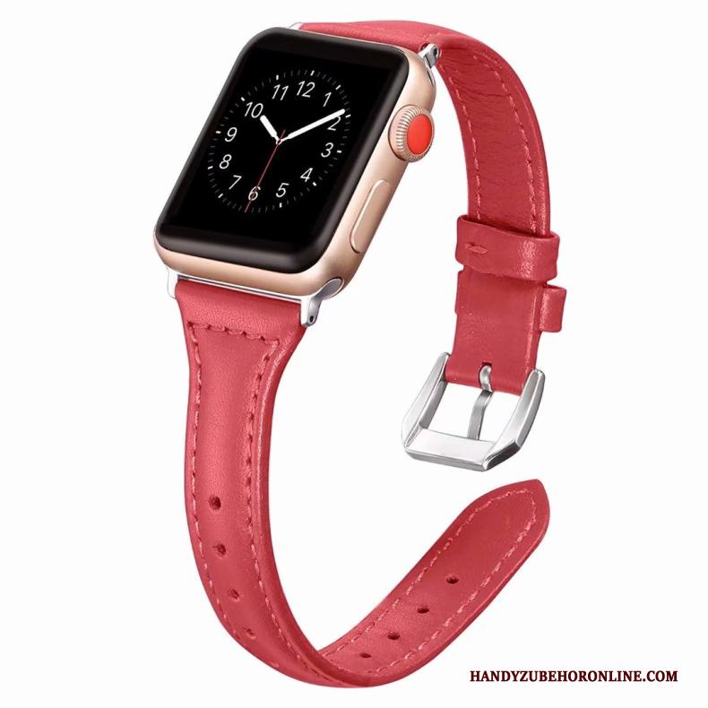Apple Watch Series 2 Hoesje Fijne Roze Echt Leer
