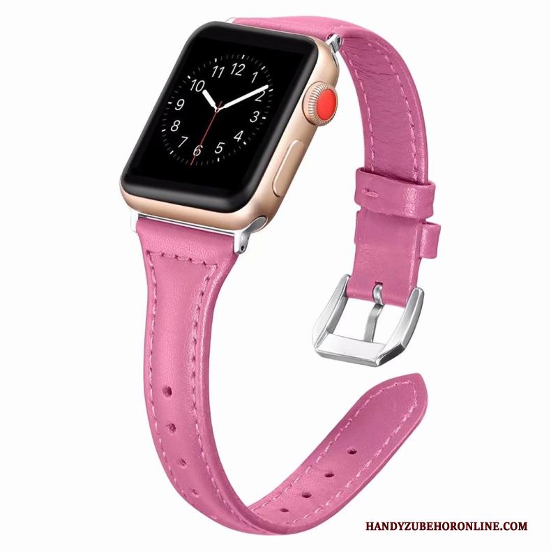 Apple Watch Series 2 Hoesje Fijne Roze Echt Leer