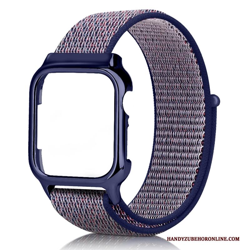 Apple Watch Series 3 Hoesje Nylon Rood Zwart Plating Trend Scheppend