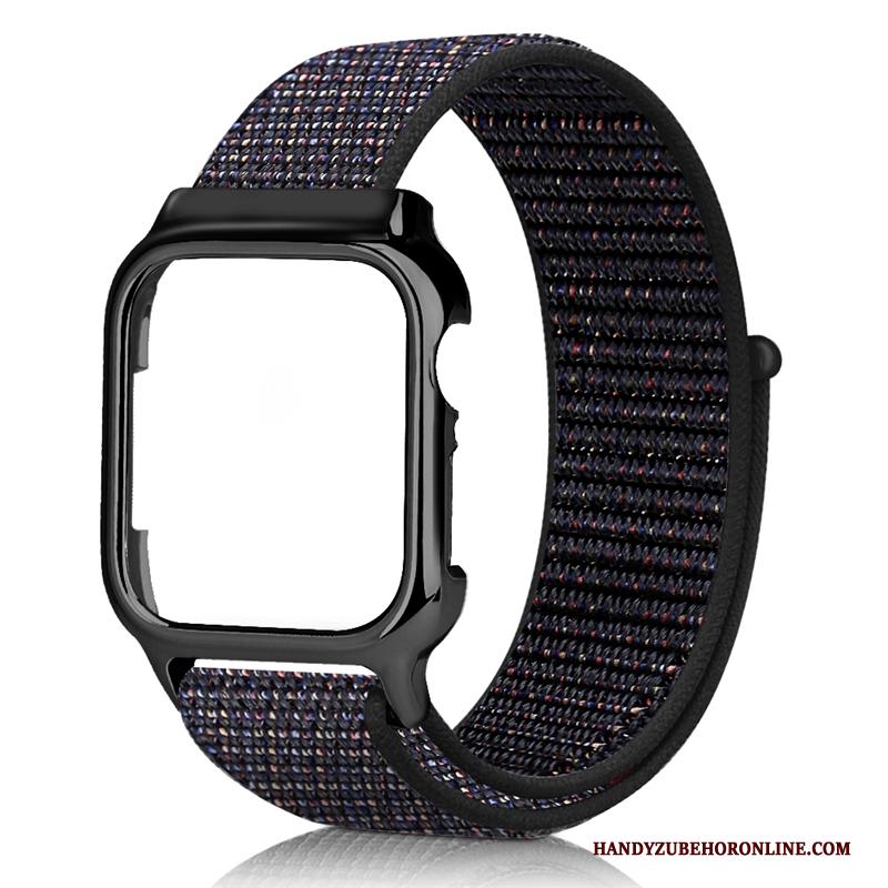 Apple Watch Series 3 Hoesje Nylon Rood Zwart Plating Trend Scheppend