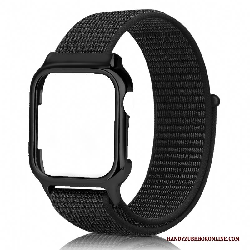Apple Watch Series 3 Hoesje Nylon Rood Zwart Plating Trend Scheppend