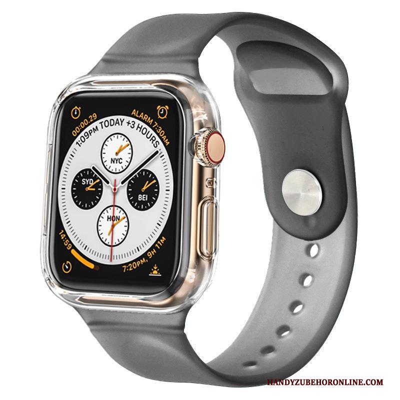 Apple Watch Series 3 Sport Twee Kleuren Bescherming Zwart Hoes Hoesje Siliconen