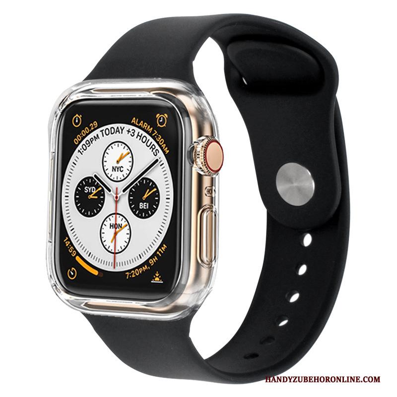 Apple Watch Series 3 Sport Twee Kleuren Bescherming Zwart Hoes Hoesje Siliconen