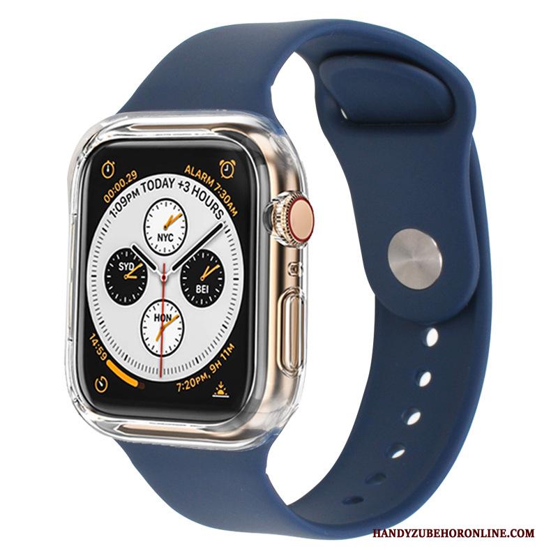 Apple Watch Series 3 Sport Twee Kleuren Bescherming Zwart Hoes Hoesje Siliconen