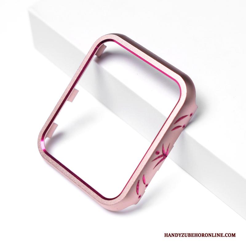 Apple Watch Series 4 Anti-fall Metaal Roze Hoesje Strass Bescherming