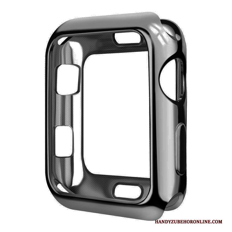 Apple Watch Series 4 Hoesje Dun Rood Hoes Doorzichtig Bescherming Plating Zacht