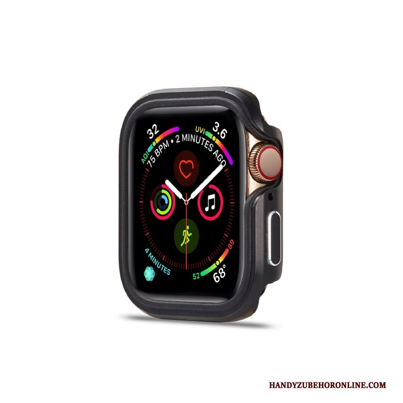 Apple Watch Series 4 Metaal Hoesje Pu Omlijsting Blauw Bescherming Legering