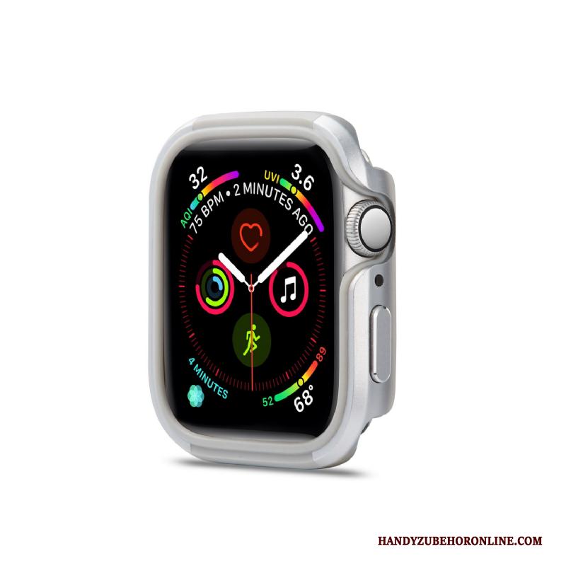 Apple Watch Series 4 Metaal Hoesje Pu Omlijsting Blauw Bescherming Legering