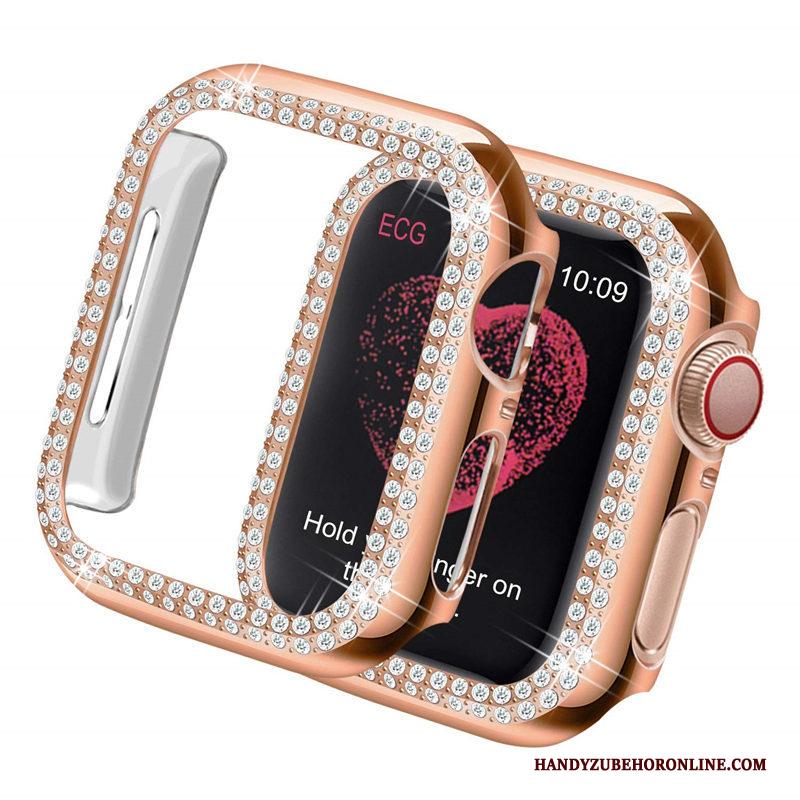 Apple Watch Series 4 Plating Lichte En Dun Met Strass Trend Hoesje Omlijsting Bescherming