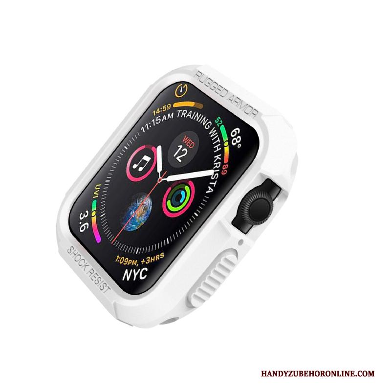 Apple Watch Series 4 Wit Siliconen Bescherming Anti-fall Hoes Hoesje