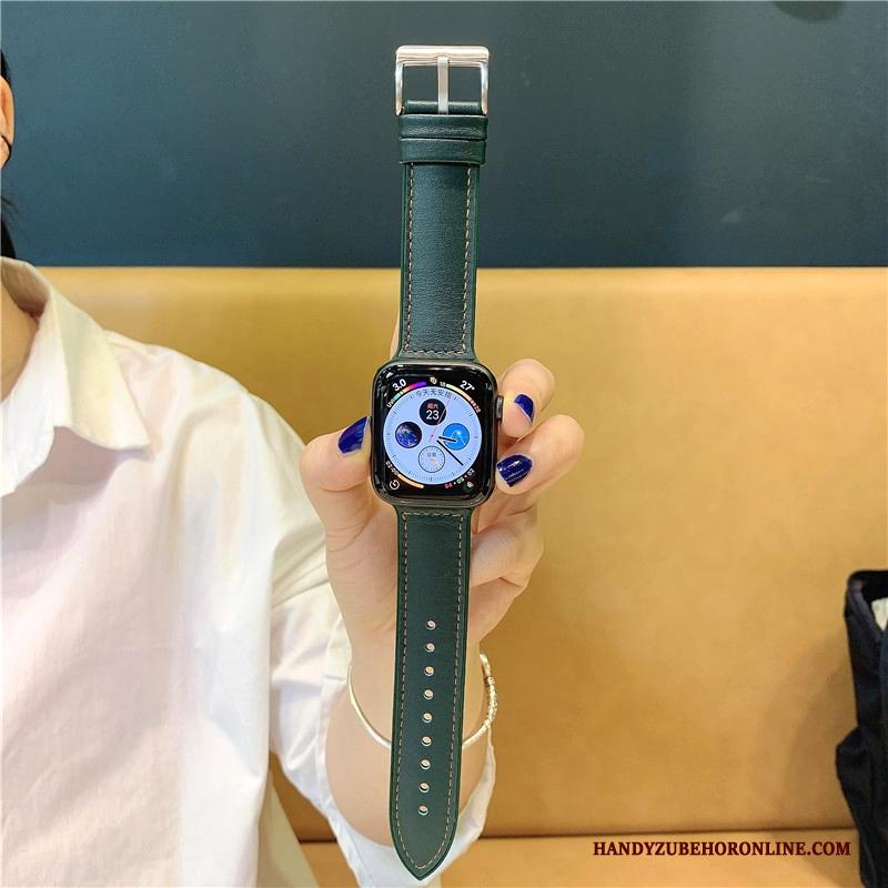 Apple Watch Series 5 Hoesje Groen Leer Siliconen