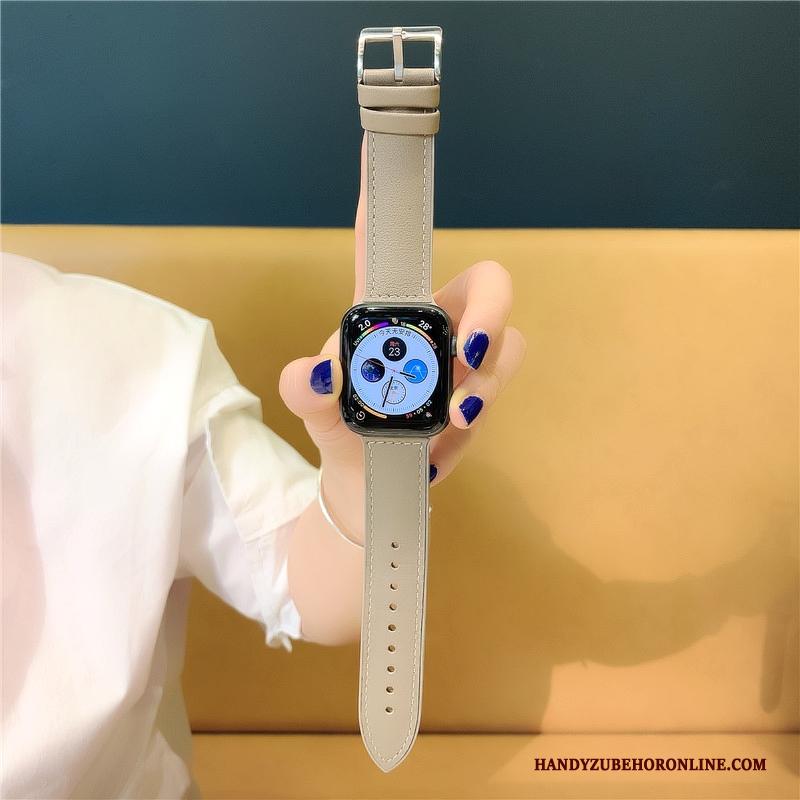 Apple Watch Series 5 Hoesje Groen Leer Siliconen