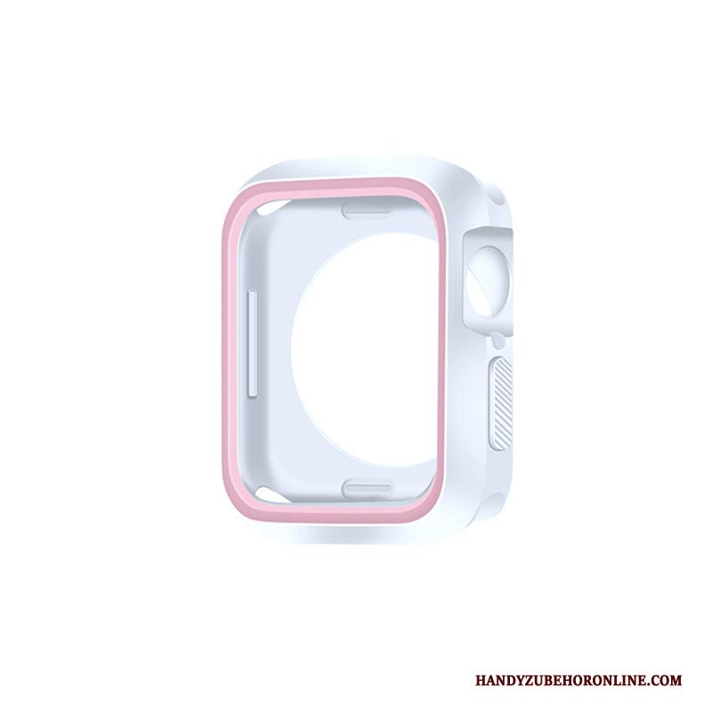 Apple Watch Series 5 Hoesje Twee Kleuren Bescherming Accessoires Anti-fall Zwart Siliconen