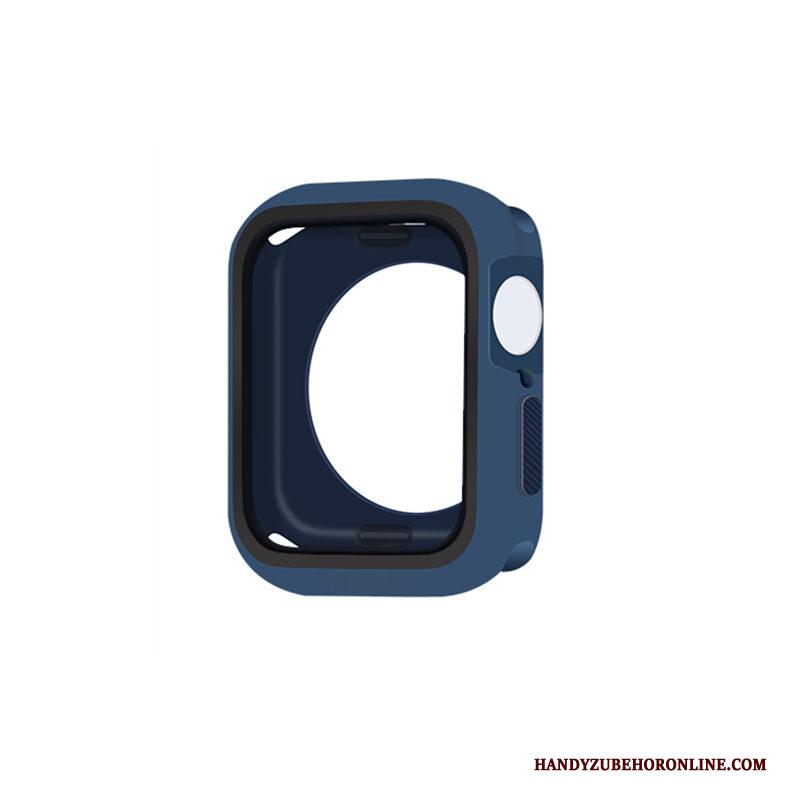 Apple Watch Series 5 Hoesje Twee Kleuren Bescherming Accessoires Anti-fall Zwart Siliconen