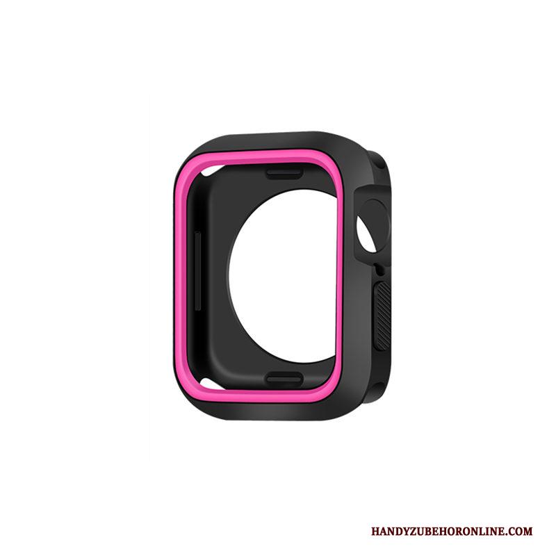 Apple Watch Series 5 Hoesje Twee Kleuren Bescherming Accessoires Anti-fall Zwart Siliconen