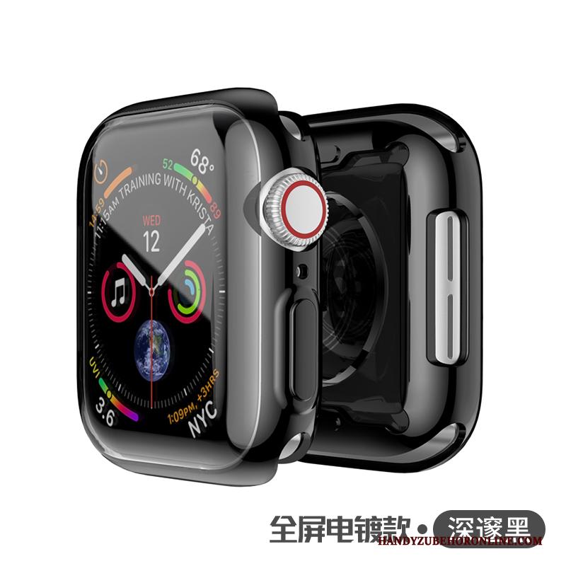 Apple Watch Series 5 Siliconen Roze Hoesje Plating Dun Bescherming All Inclusive