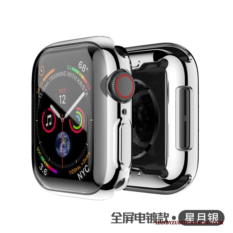 Apple Watch Series 5 Siliconen Roze Hoesje Plating Dun Bescherming All Inclusive