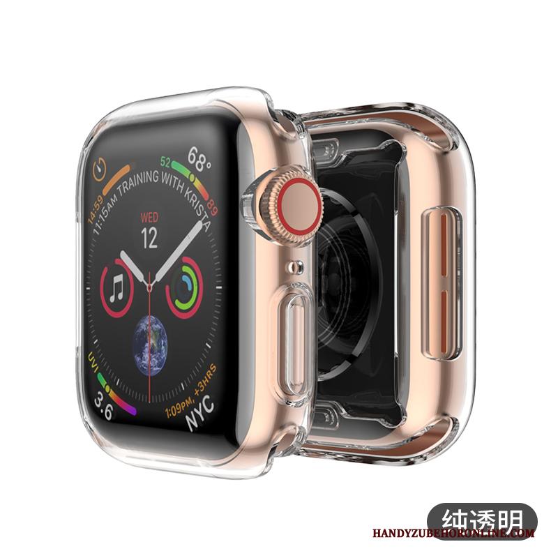 Apple Watch Series 5 Siliconen Roze Hoesje Plating Dun Bescherming All Inclusive