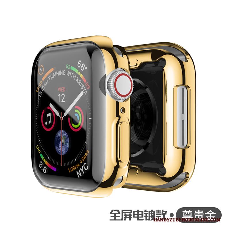 Apple Watch Series 5 Siliconen Roze Hoesje Plating Dun Bescherming All Inclusive