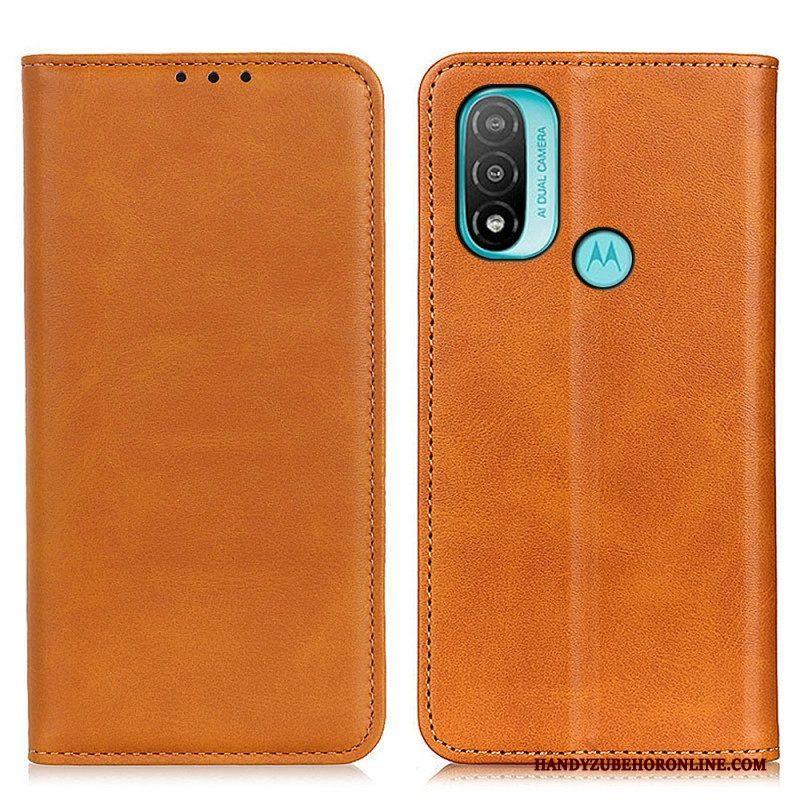 Bescherming Hoesje voor Moto E40 / E30 / E20 Folio-hoesje Elegantie Splitleer