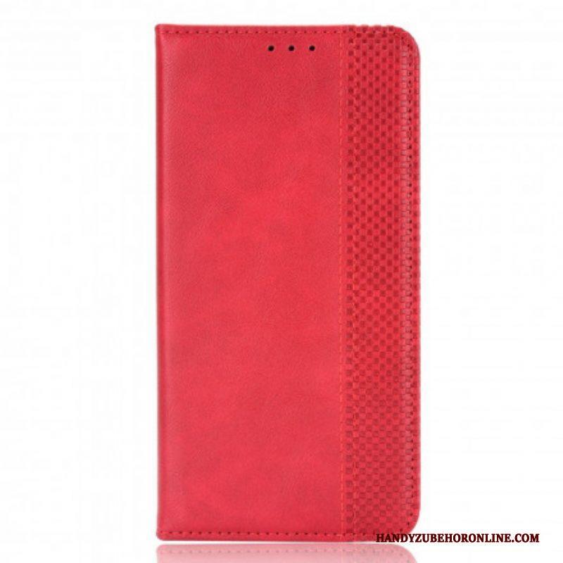 Bescherming Hoesje voor Motorola Edge 20 Pro Folio-hoesje Gestileerd Vintage Leereffect