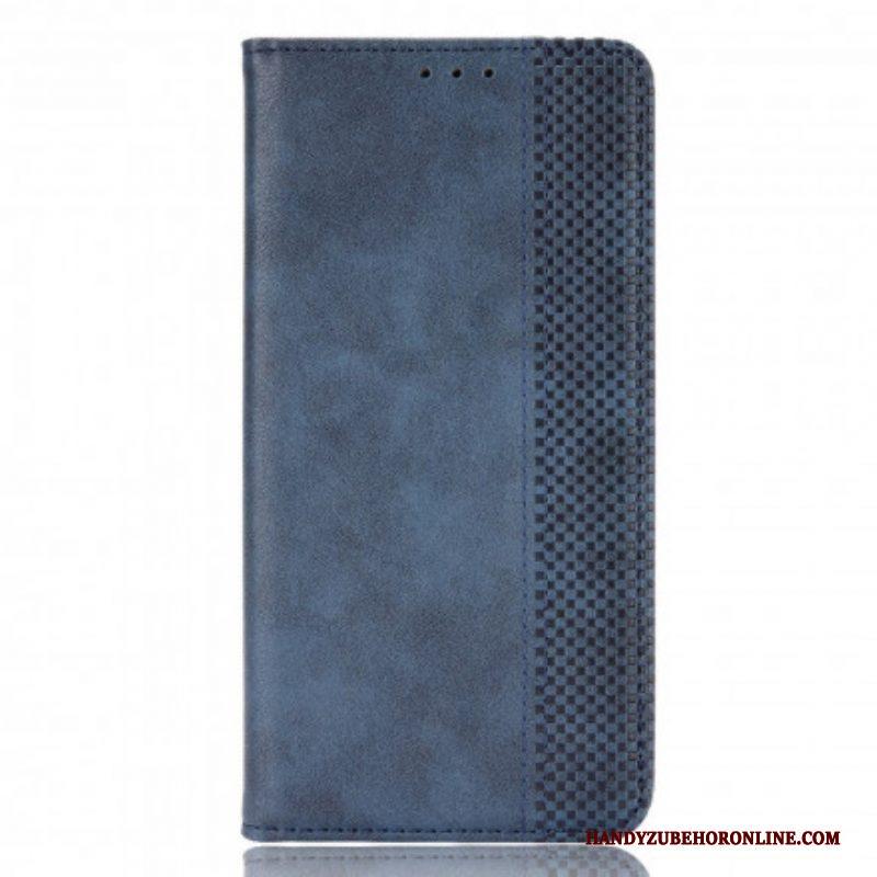 Bescherming Hoesje voor Motorola Edge 20 Pro Folio-hoesje Gestileerd Vintage Leereffect