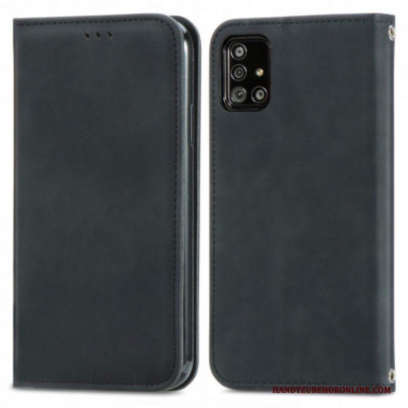 Bescherming Hoesje voor Samsung Galaxy A51 5G Folio-hoesje Vintage Kunstleer