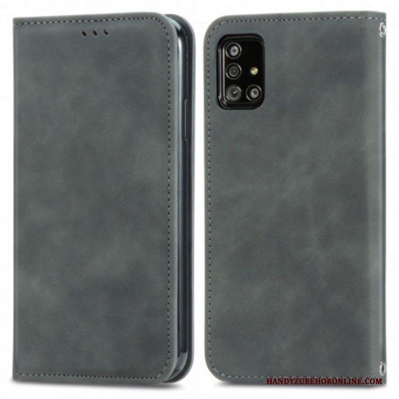 Bescherming Hoesje voor Samsung Galaxy A51 5G Folio-hoesje Vintage Kunstleer