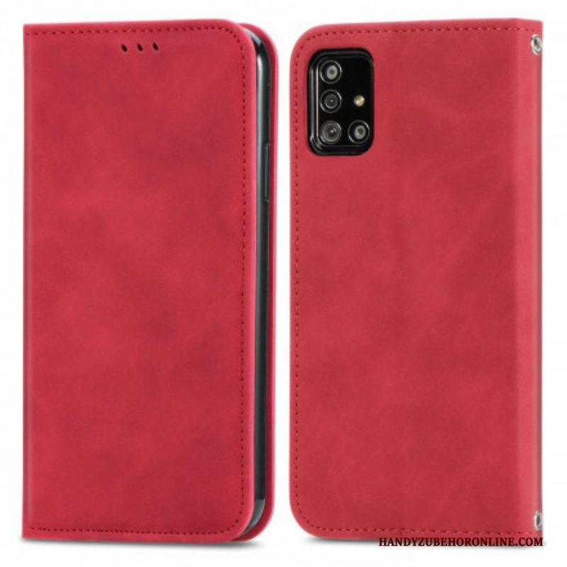 Bescherming Hoesje voor Samsung Galaxy A51 5G Folio-hoesje Vintage Kunstleer