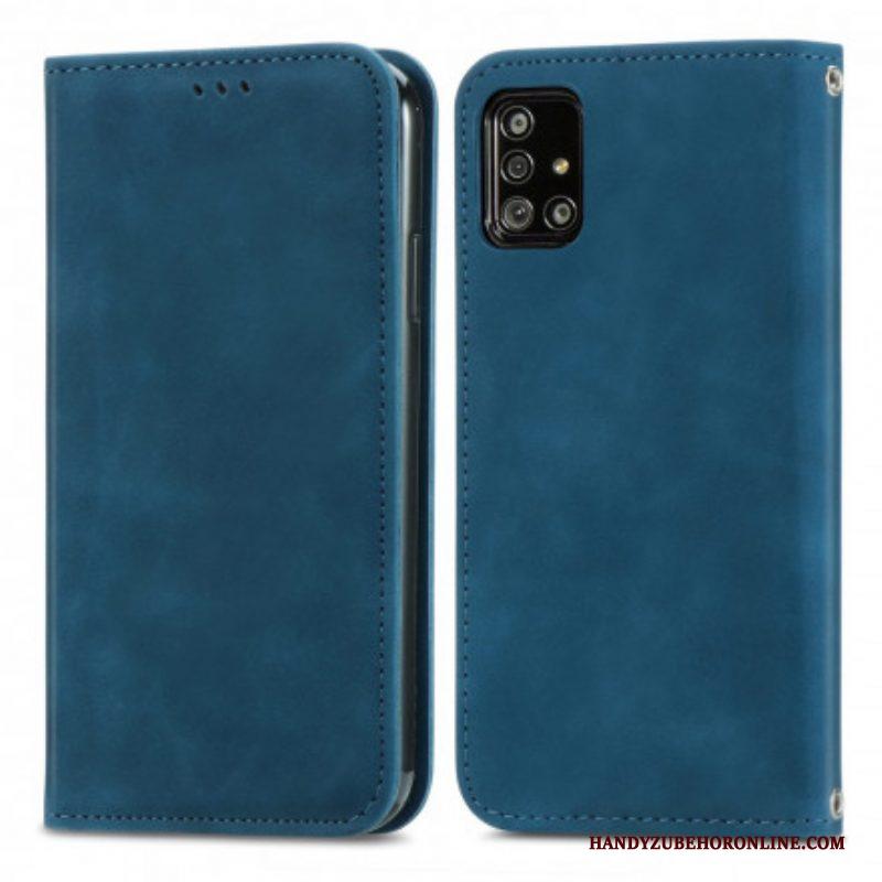 Bescherming Hoesje voor Samsung Galaxy A51 5G Folio-hoesje Vintage Kunstleer