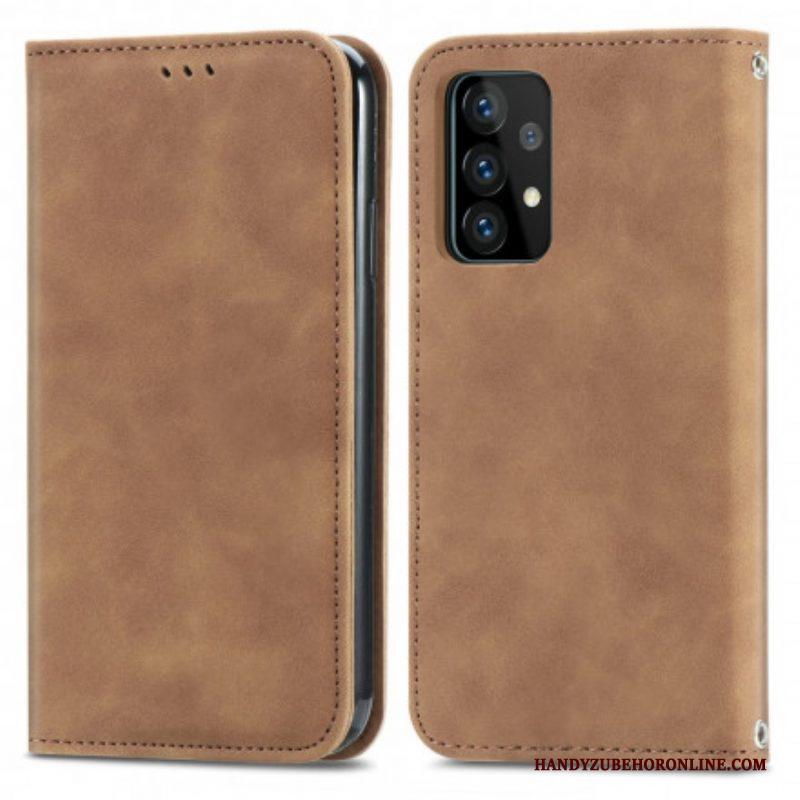 Bescherming Hoesje voor Samsung Galaxy A52 4G / A52 5G / A52s 5G Folio-hoesje Chique Leereffect