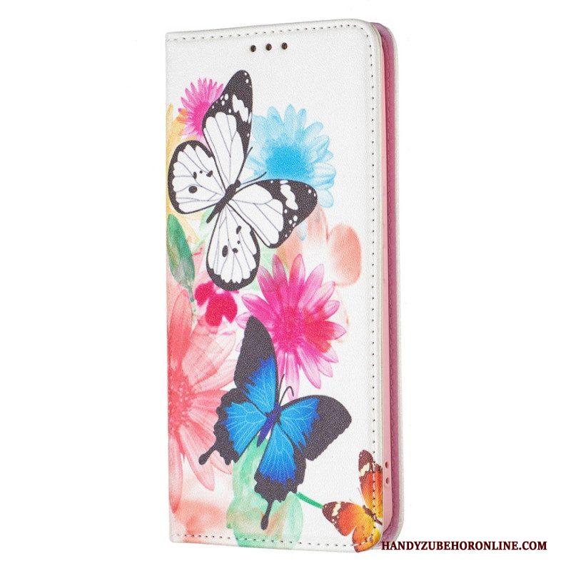 Bescherming Hoesje voor Samsung Galaxy A53 5G Folio-hoesje Kleurrijke Vlinders