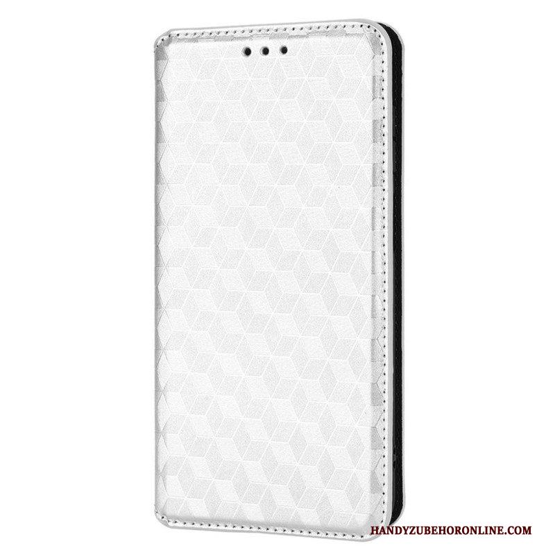 Bescherming Hoesje voor Samsung Galaxy M23 5G Folio-hoesje 3d Kubus Leereffect