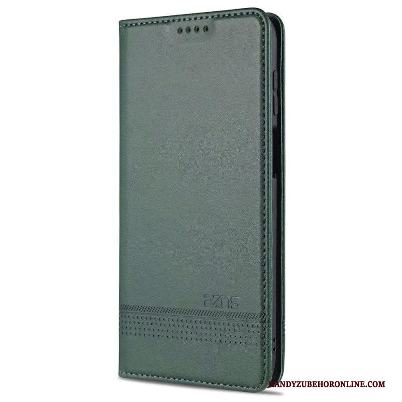 Bescherming Hoesje voor Samsung Galaxy M32 Folio-hoesje Azns Leerstyling