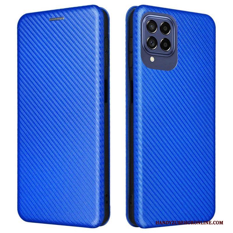 Bescherming Hoesje voor Samsung Galaxy M53 5G Folio-hoesje Koolstofvezel