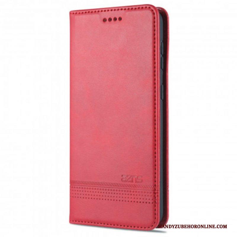 Bescherming Hoesje voor Samsung Galaxy S21 5G Folio-hoesje Azns Leerstyling