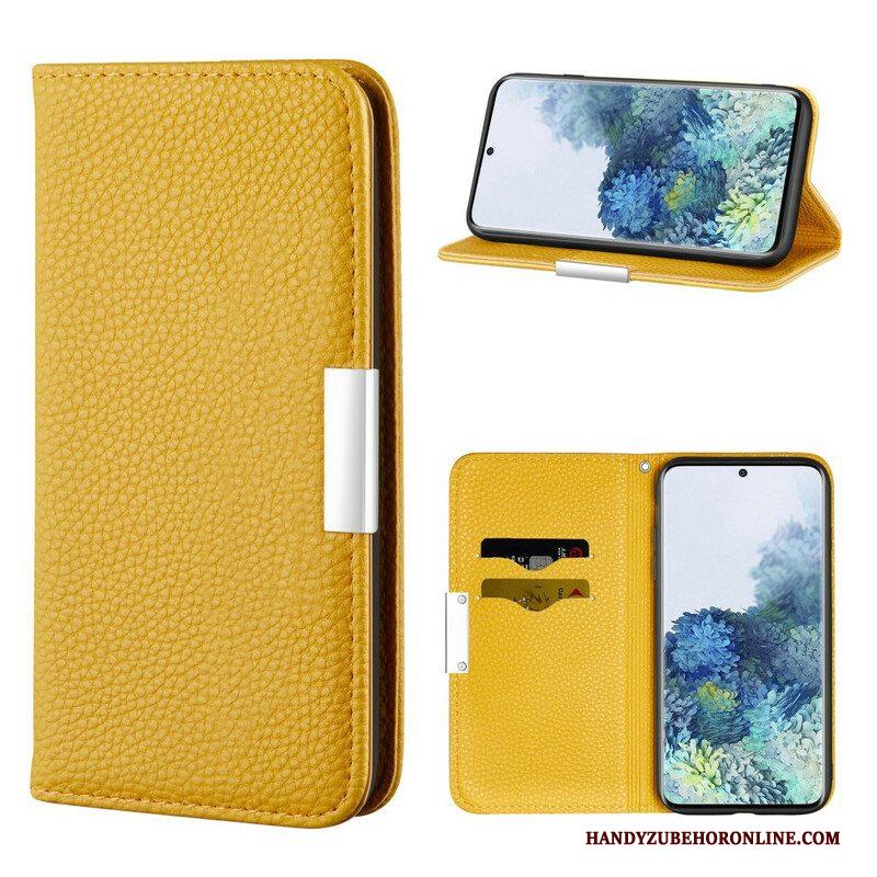 Bescherming Hoesje voor Samsung Galaxy S21 5G Folio-hoesje Imitatieleer Litchi Ultra Chic