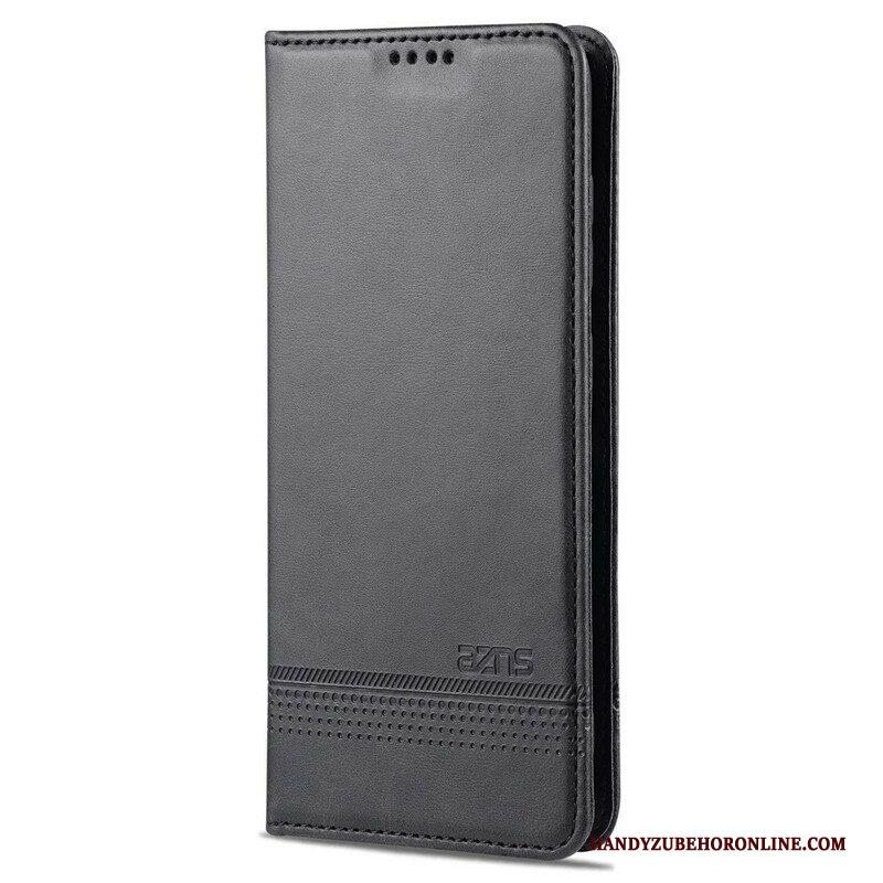 Bescherming Hoesje voor Samsung Galaxy S21 FE Folio-hoesje Azns Leerstyling