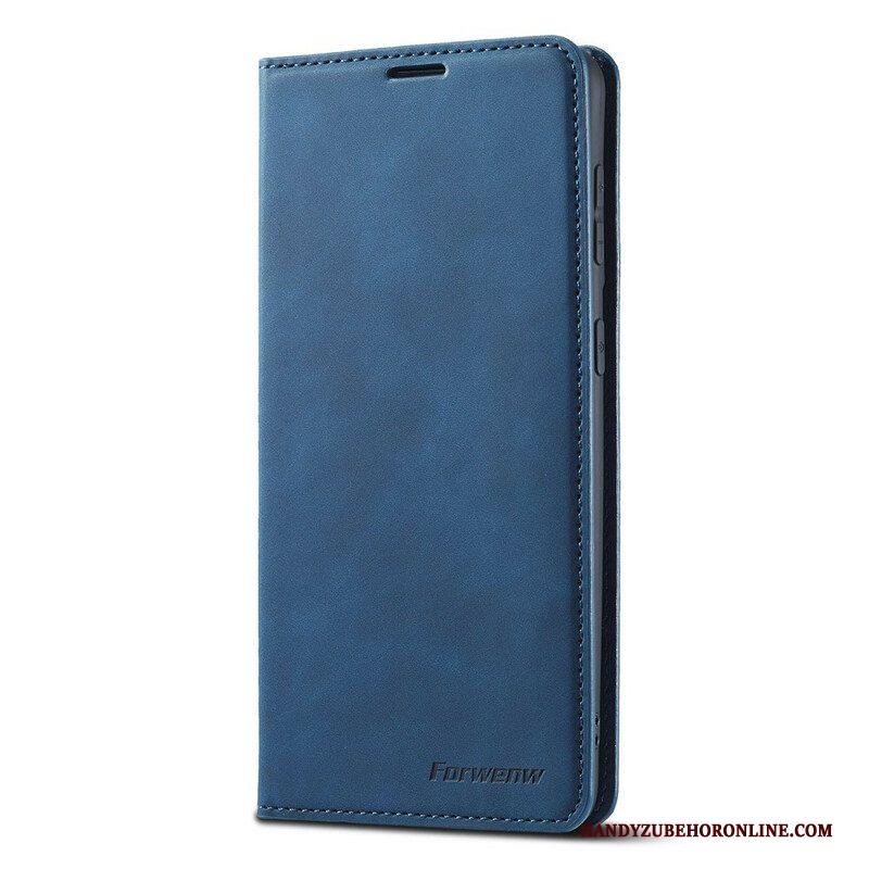 Bescherming Hoesje voor Samsung Galaxy S21 FE Folio-hoesje Forwenw Ledereffect