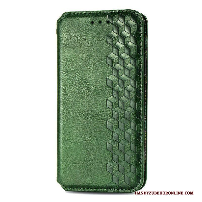 Bescherming Hoesje voor Samsung Galaxy S21 FE Folio-hoesje Leereffect Diamanttextuur