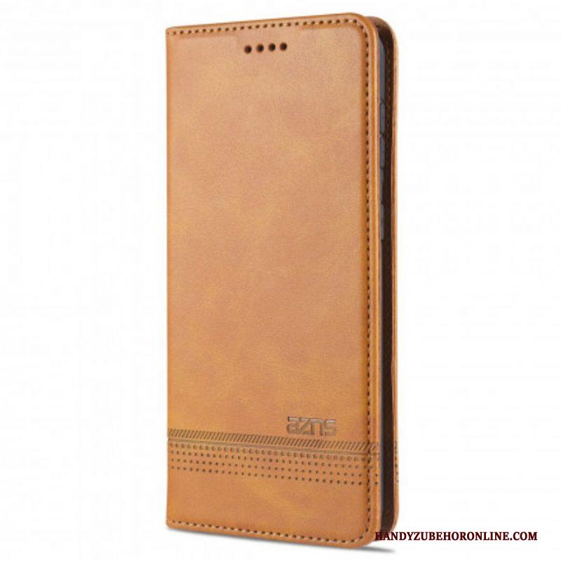 Bescherming Hoesje voor Samsung Galaxy S21 Ultra 5G Folio-hoesje Azns Leerstyling